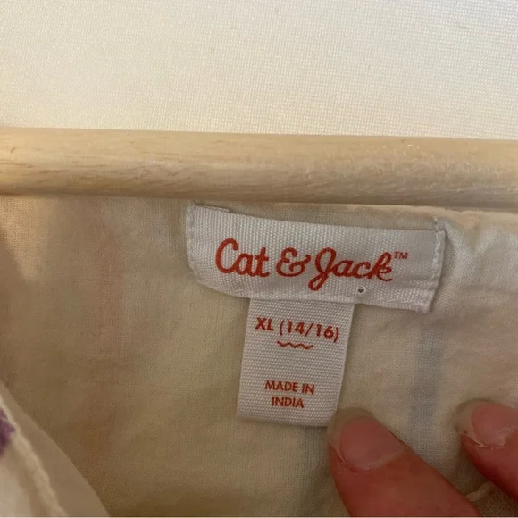 ☀️5/25☀️ Cat & Jack Rainbow Stripe Dress w Flutter Ruffle Sleeve,Cotton,XL 14/16 - Picture 5 of 6